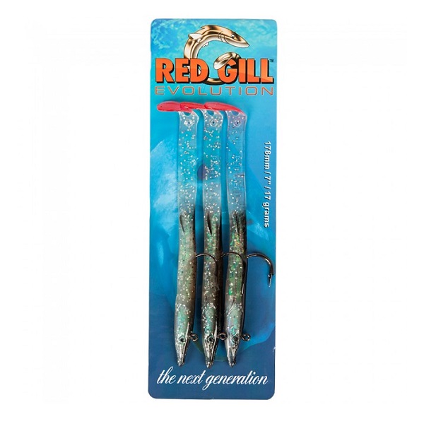 Red Gill Evo 178mm 17g Sand Eel Lures Red Gill Evolution 3 Lures Per Pack 