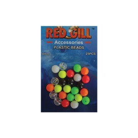 Alternative view of Red Gill Round Plastic Beads